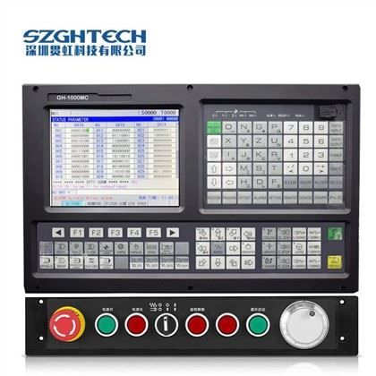 GH1000TC-2 is 2 Axis Lathe CNC Controller
1)Threading Cycle: Following Mode/Interpolate Mode<br /> 
2) Support Dual analog voltage(0~10V) & C-axis for Spindle servo(M800)<br />
3) Support Stepper/Increment/Absolute/EtherCAT/Powerlink Servo for Feeding Axes<br />